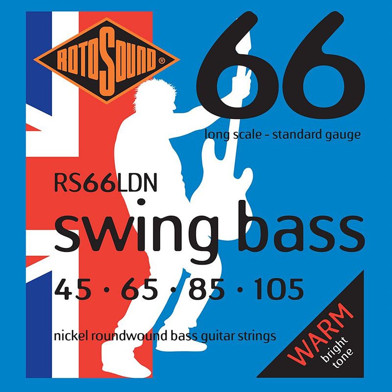 Foto van Rotosound 66ldn swing bass 66 set basgitaarsnaren 45-105 nikkel