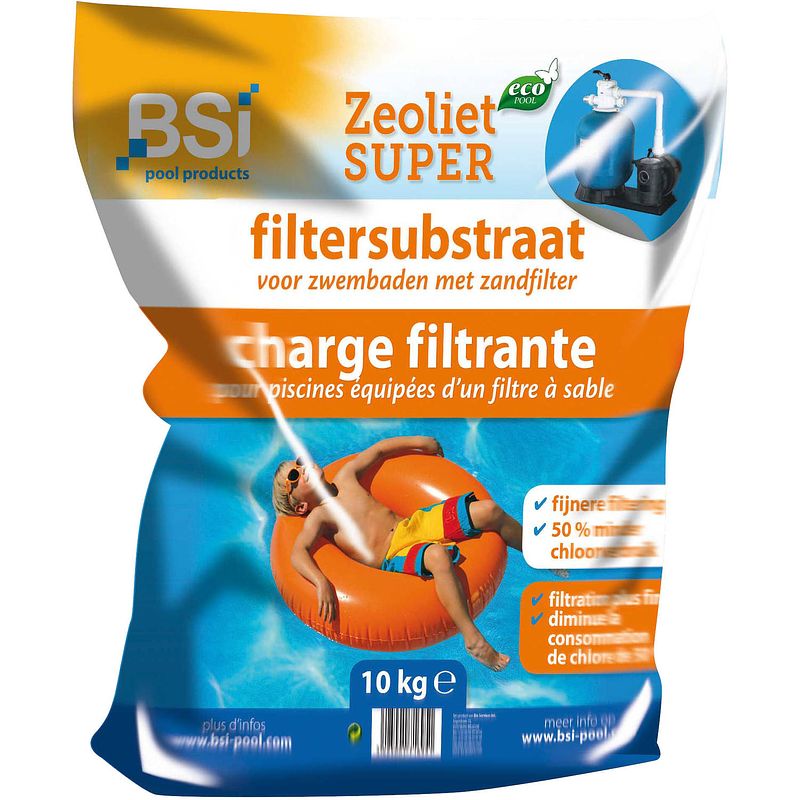 Foto van Bsi filtersubstraat zeoliet super 10 kg blauw/oranje