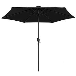 Foto van The living store tuinparasol - 270 x 236 cm - zwart - ø38mm paal - uv-beschermend polyester