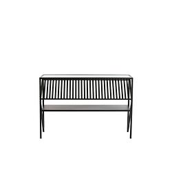 Foto van Light&living side table 120x40x80 cm ezra glas helder+mat zwart