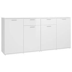 Foto van Vidaxl dressoir 160x36x75 cm spaanplaat hoogglans wit