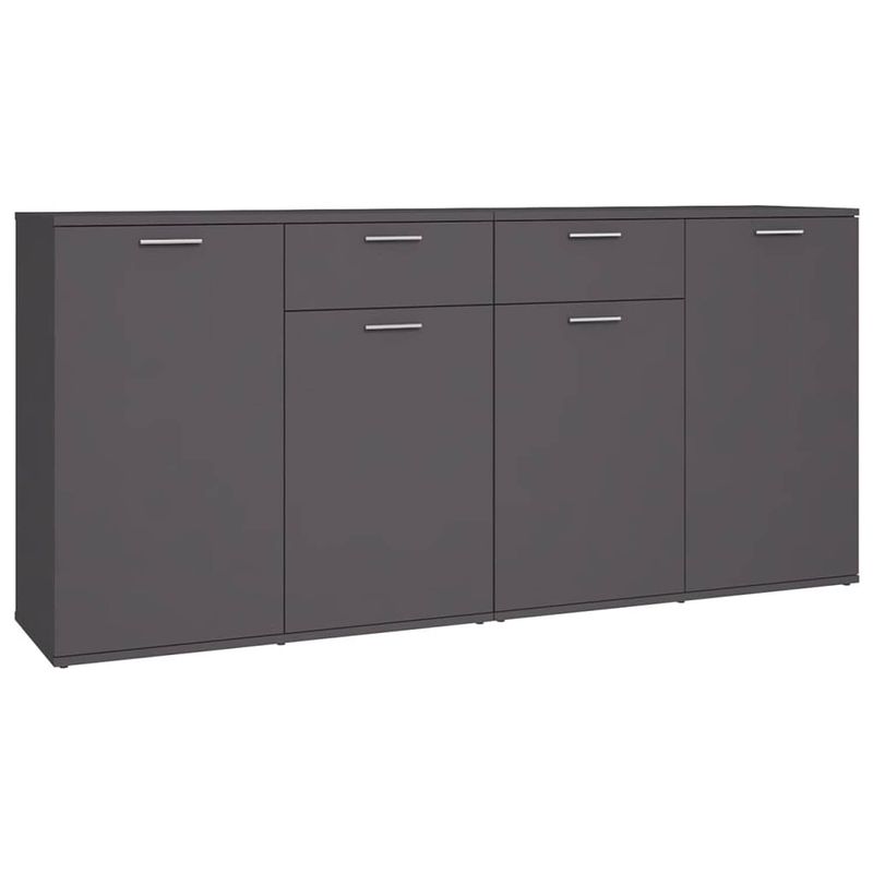 Foto van Vidaxl dressoir 160x36x75 cm spaanplaat grijs