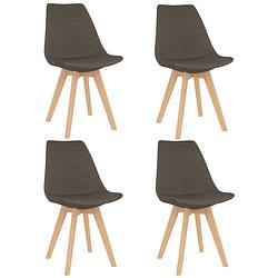 Foto van Vidaxl eetkamerstoelen 4 st stof taupe