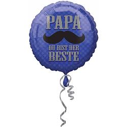 Foto van Amscan folieballon papa du bist der beste 43 cm paars