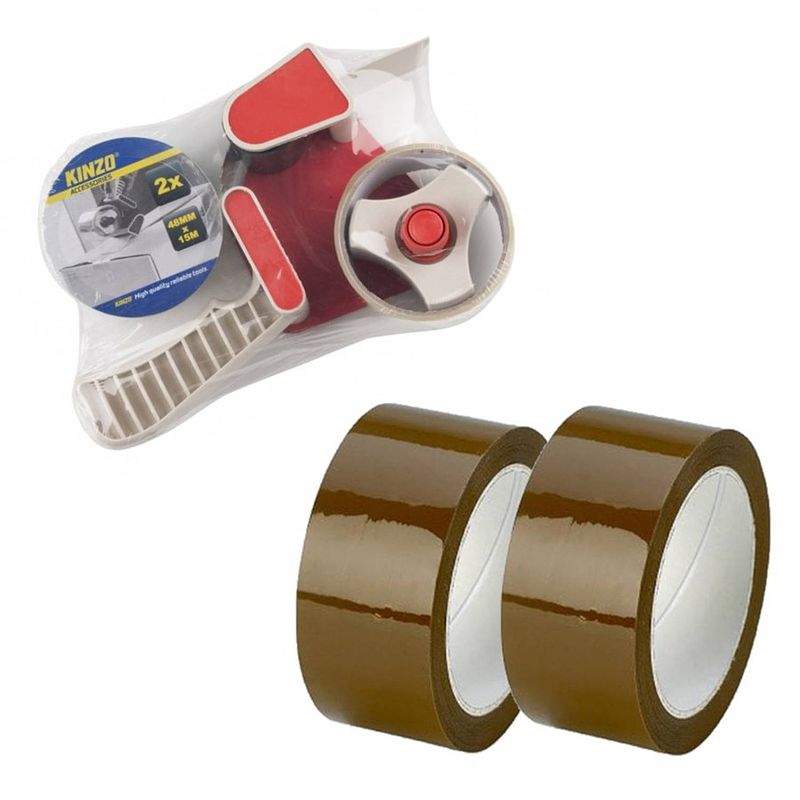 Foto van Tape dispenser inclusief 6x rollen tape - tape (klussen)