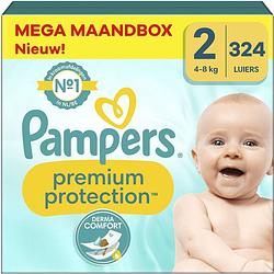 Foto van Pampers - premium protection - maat 2 - mega maandbox - 324 stuks - 4/8 kg