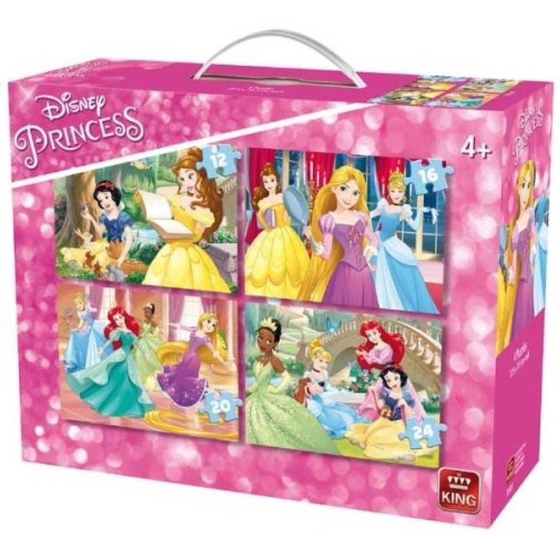 Foto van King legpuzzel disney princesses 4-in-1 12-24 stukjes