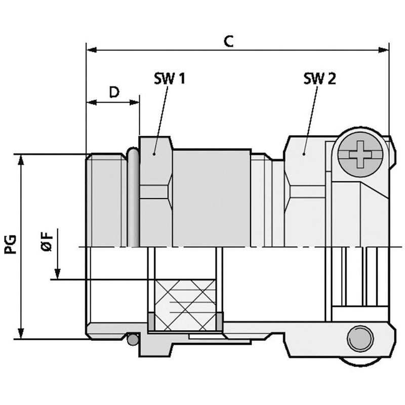 Foto van Lapp 54000098 wartel messing messing 10 stuk(s)