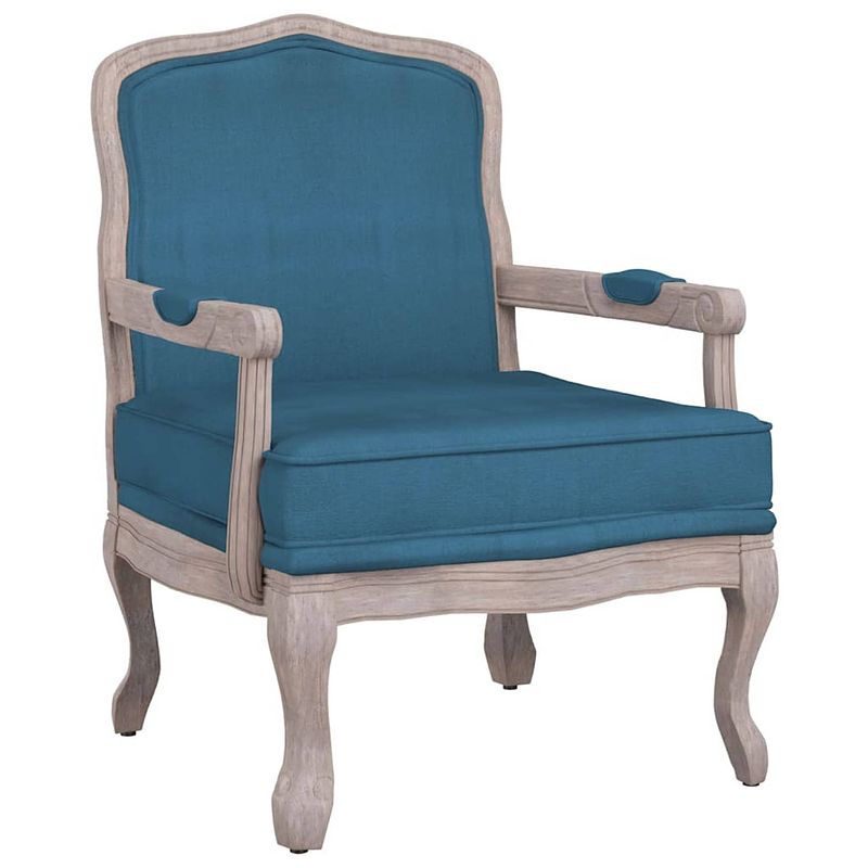 Foto van Vidaxl fauteuil 64x64x90 cm fluweel blauw