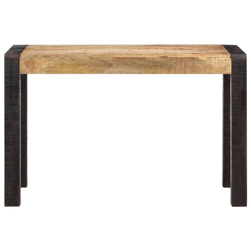 Foto van The living store industriële houten eettafel - 120 x 60 x 76 cm - massief mango hout