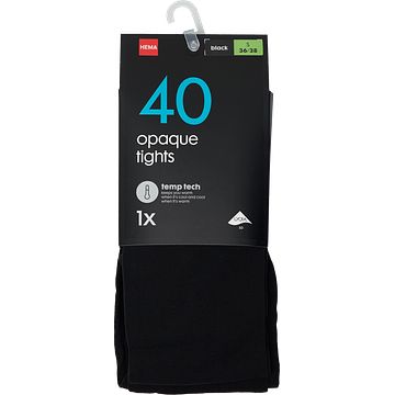 Foto van Hema panty temperatuurregulerend 40 denier zwart maat s 36/38 bij jumbo