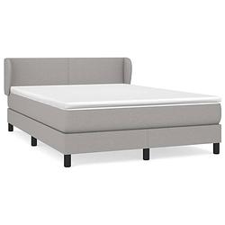 Foto van The living store boxspringbed - bed - 193 x 147 x 78/88 cm - lichtgrijs