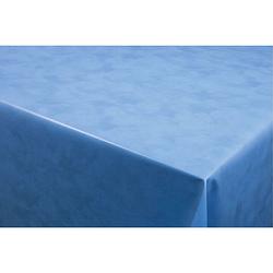 Foto van Tafelzeil/tafelkleed gemeleerd blauw 140 x 250 cm - tafelzeilen