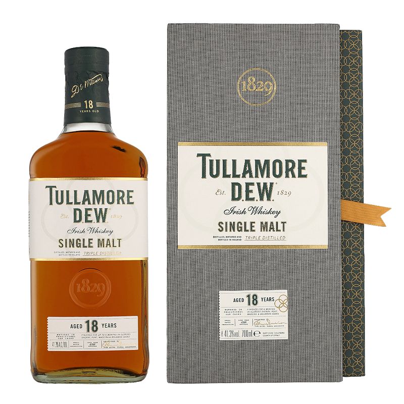 Foto van Tullamore dew 18 years 0.7 liter whisky + giftbox