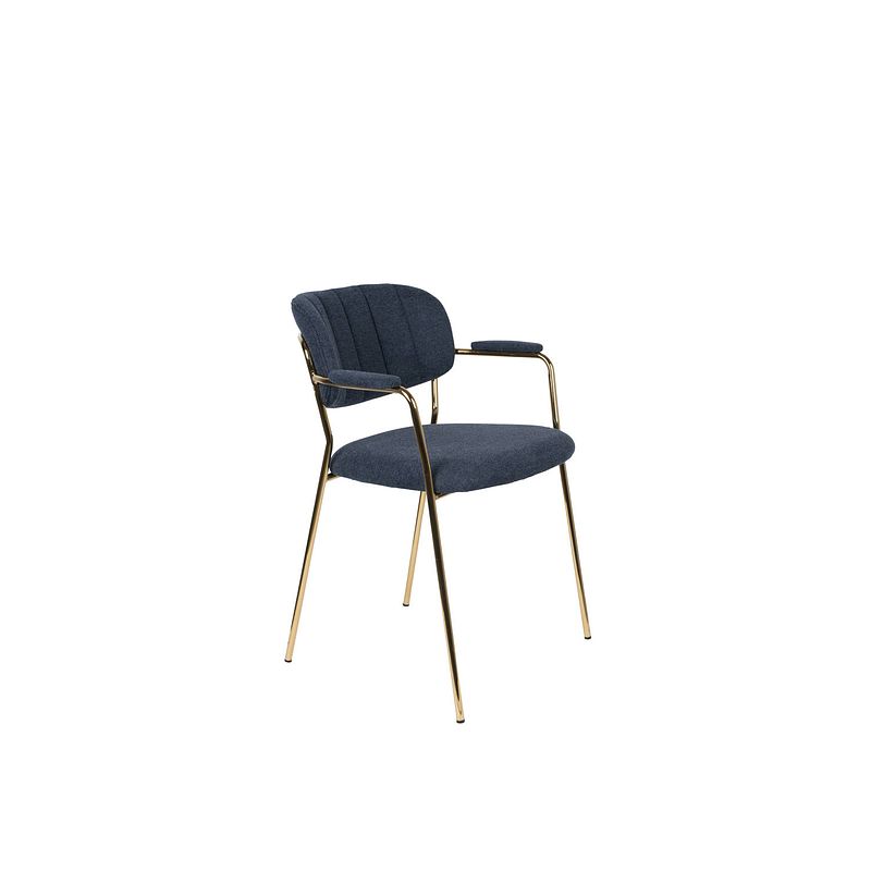 Foto van Anli style armchair jolien gold/dark blue