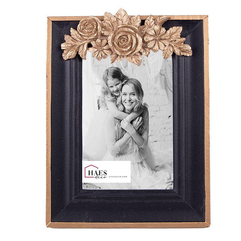 Foto van Haes deco - fotolijst 10x15 zwart, formaat 16x1x21 cm - dramatic chic