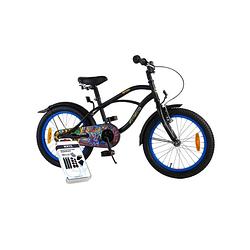 Foto van Volare kinderfiets batman - 18 inch - zwart - inclusief ways bandenplakset