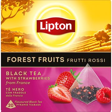 Foto van Lipton zwarte thee forest fruits 20 stuks bij jumbo