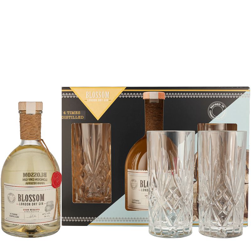 Foto van Blossom grand reserva + glazen 70cl gin