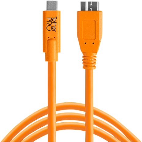 Foto van Tether tools tetherpro usb a 3.0 naar micro usb oranje