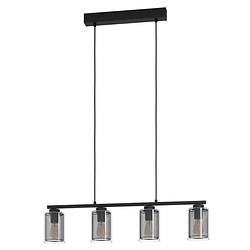 Foto van Eglo zocabon hanglamp - e27 - 81.5 cm - glas - zwart