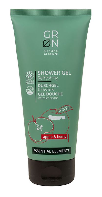 Foto van Grn essential elements shower gel apple & hemp