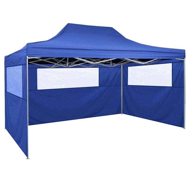 Foto van Vidaxl vouwtent met 3 wanden 3x4,5 m blauw