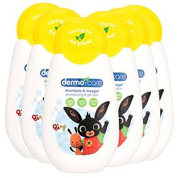 Foto van Dermo care - bing - shampoo & wasgel - 6 x 200ml - voordeelverpakking