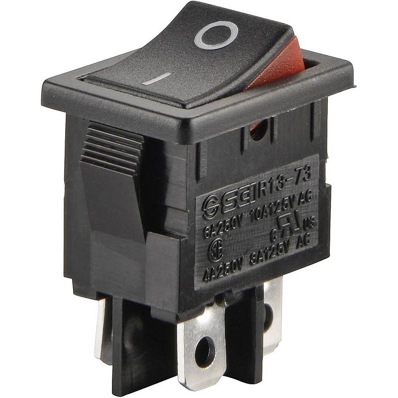 Foto van Tru components wipschakelaar tc-r13-73a2-02 250 v/ac 6 a 2x uit/aan continu 1 stuk(s)