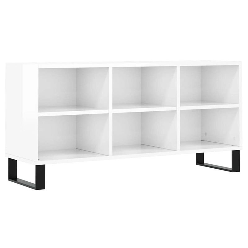 Foto van The living store tv-meubel - meubel - 103.5 x 30 x 50 cm - hoogglans wit