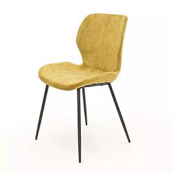 Foto van Anli style stoel velvet ronde buis - goudkleurig velours