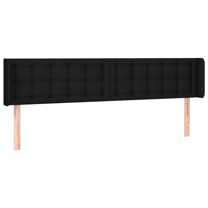 Foto van The living store hoofdbord - bedaccessoire - 183x16x78/88 cm - zwart