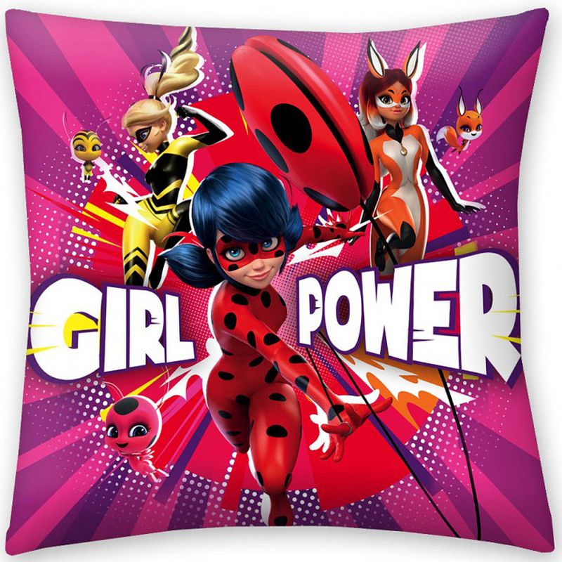 Foto van Miraculous kussen girl power - 40 x 40 cm - polyester