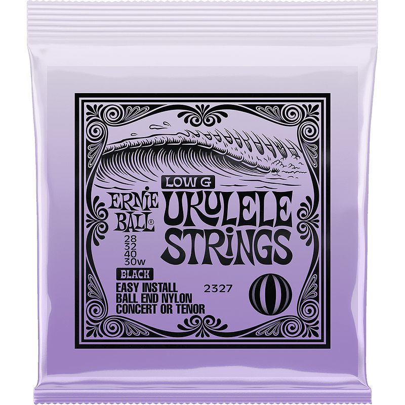 Foto van Ernie ball 2327 ukulele strings low g snaren voor concert of tenor ukelele met lage g