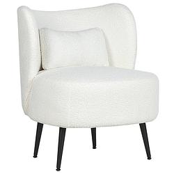 Foto van Beliani otsby - fauteuil-wit-bouclé