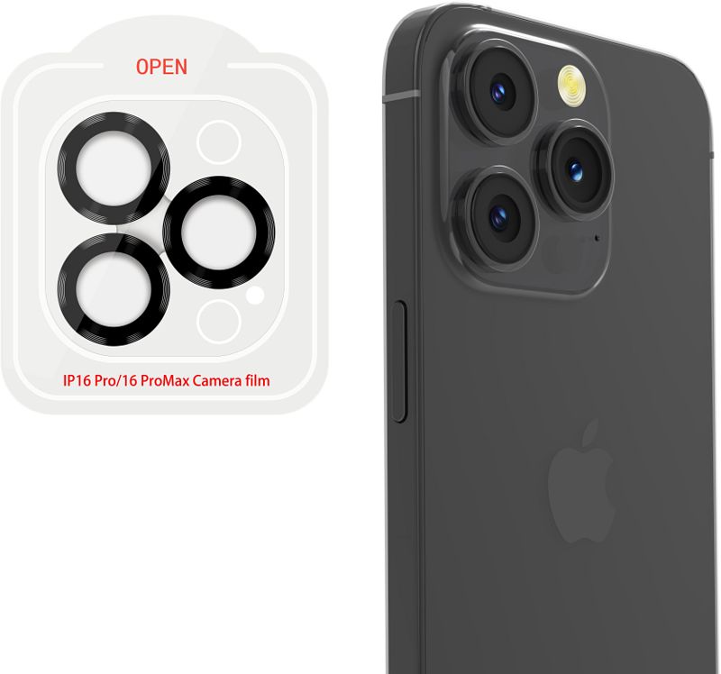 Foto van Bluebuilt apple iphone 16 pro/16 pro max camera lens protector aluminium