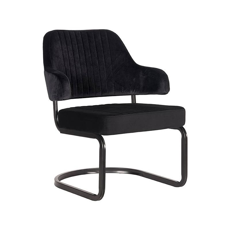 Foto van Label51 fauteuil otta - zwart - fluweel