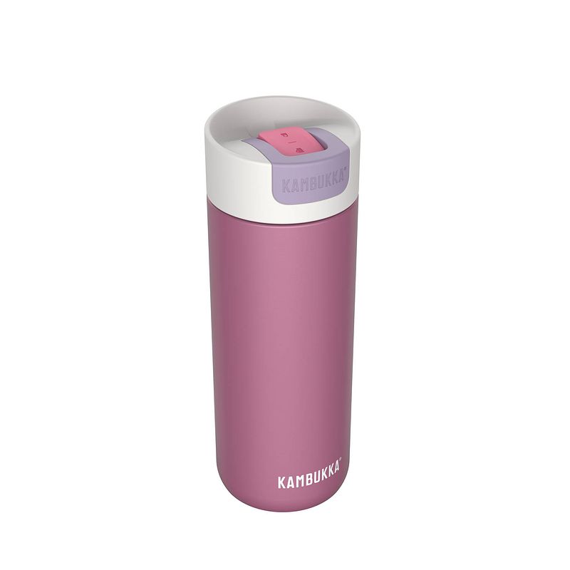 Foto van Thermosbeker/koffiebeker - 500 ml - lekvrij - 10 uur warm - kambukka isoleerbeker - olympus aurora pink