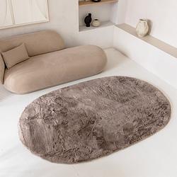 Foto van Vloerkleed comfy ovaal taupe - grandstone - 190x290 cm - dekbed-discounter.nl