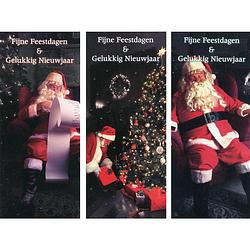 Foto van Dubbele kerstkaarten kerstmannen - 15 stuks