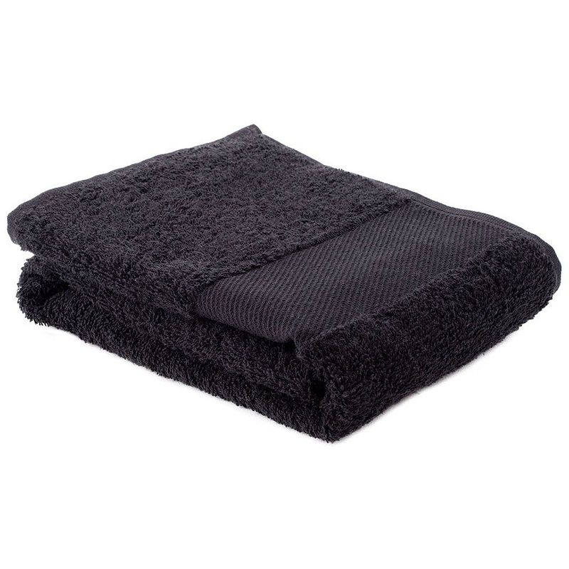 Foto van Arowell sporthanddoek fitness handdoek 130 x 30 cm - 500 gram - zwart - 10 stuks