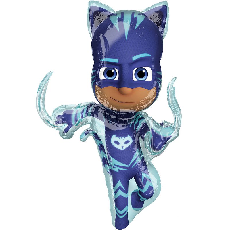 Foto van Amscan folieballon supershape catboy junior 53 x 93 cm blauw