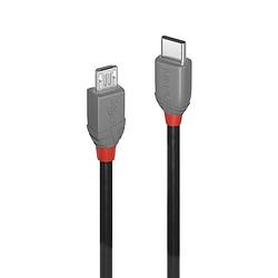 Foto van Lindy usb-kabel usb 2.0 usb-c stekker, usb-micro-b stekker 3 m zwart 36893