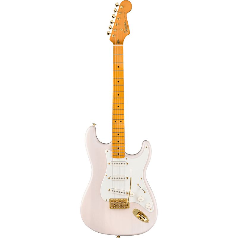 Foto van Squier fsr classic vibe 50s stratocaster white blonde gold hardware mn elektrische gitaar