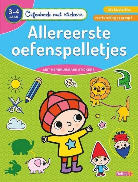 Foto van Oefenboek met stickers allereerste oefenspelletjes (3-4 jaar)