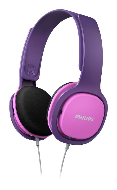 Foto van Philips hoofdtelefoon voor kinderen supra-aural - roze / paars