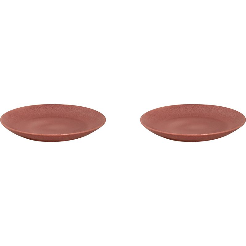 Foto van Mammoet bord spirit 21.5 cm rood stoneware 2 stuk(s)