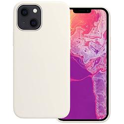 Foto van Basey iphone 13 hoesje silicone case - iphone 13 case wit siliconen hoes - iphone 13 hoes cover - wit