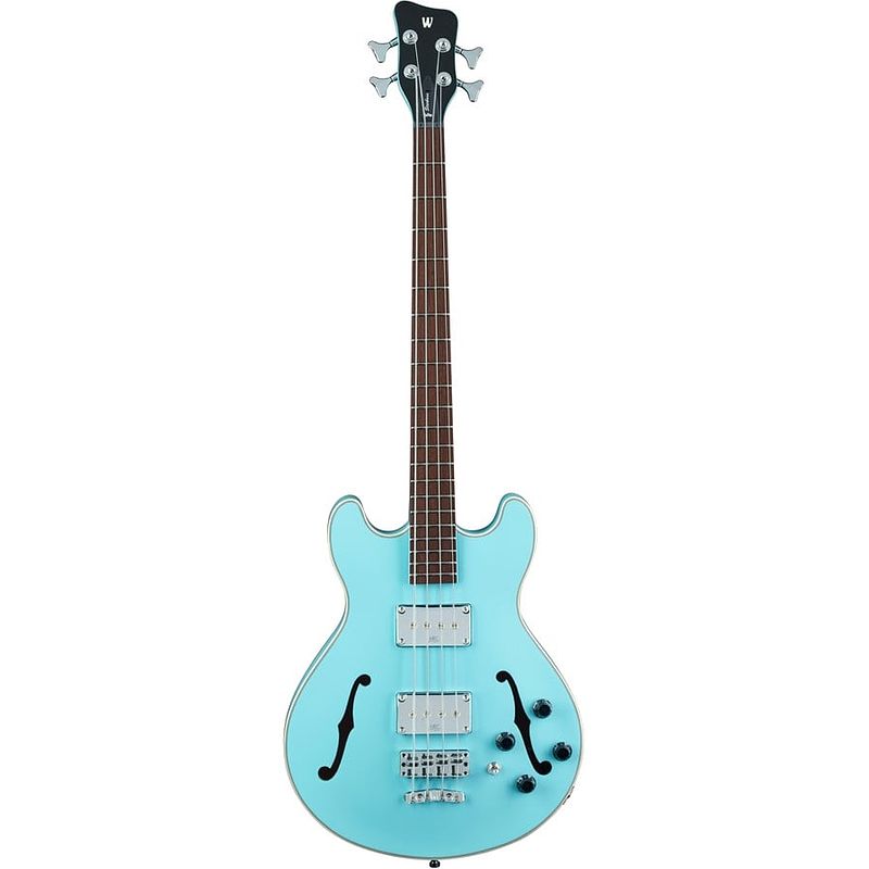 Foto van Warwick rockbass star bass solid daphne blue high polish semi-akoestische basgitaar