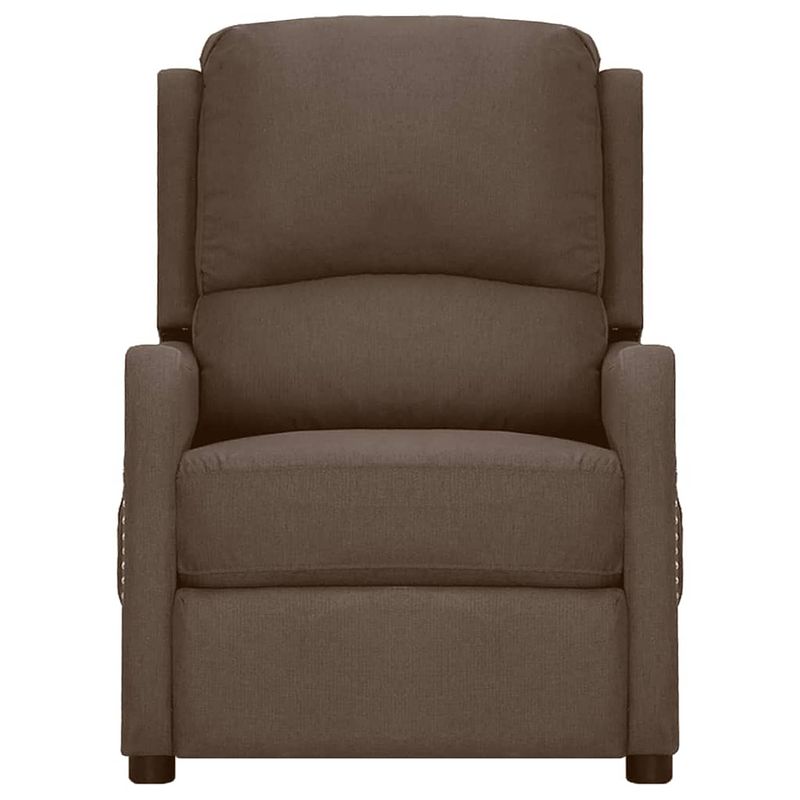 Foto van The living store massagefauteuil - verstelbaar - 6-punts trillingsmassage - taupe - 67x83x95.5 cm